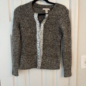 Banana Republic Gray Textured Cardigan